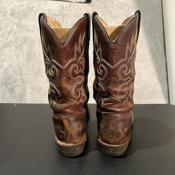 Dan Post Work Welt Boots Men's 9.5 D Brown Leather Western Work Boots - Picture 5 of 10